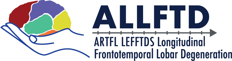 logo for the ARTFL-LEFFTDS Longitudinal Frontotemporal Lobar Degeneration (ALLFTD) research study
