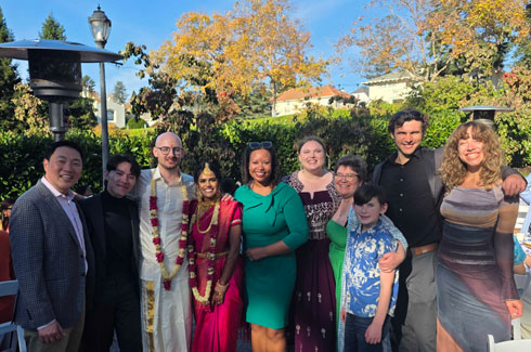 photo of Madhu and Clayton get married!